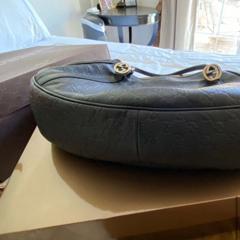 Gucci Twins Guccissima Leather Shoulder Tote